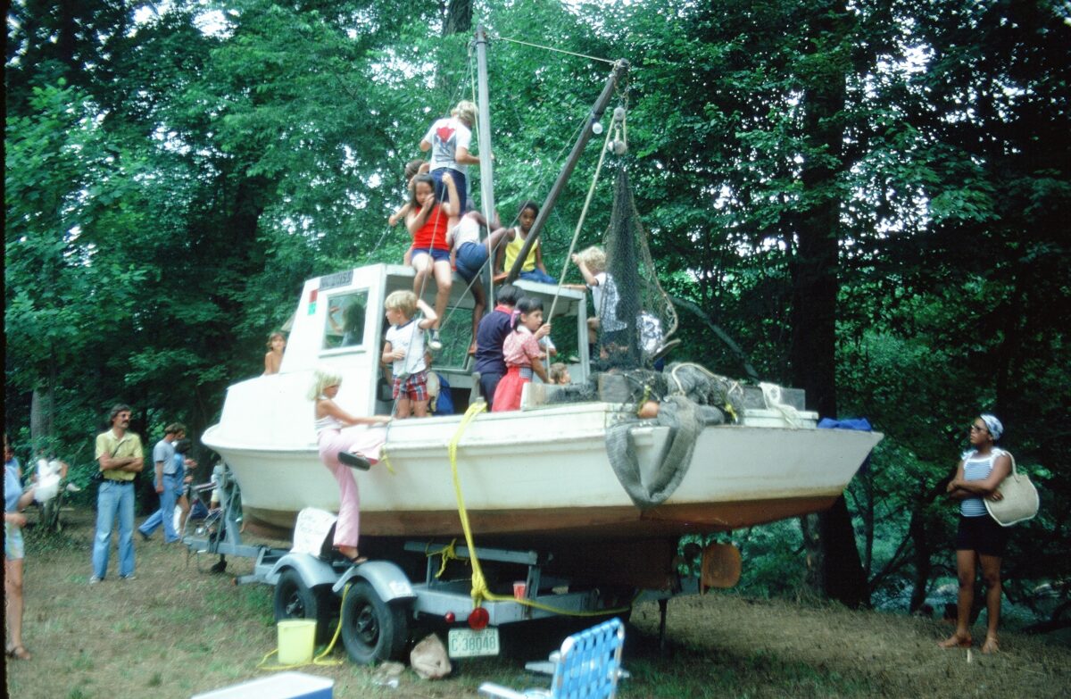 Children Playing on a Down East Shrimp Boat