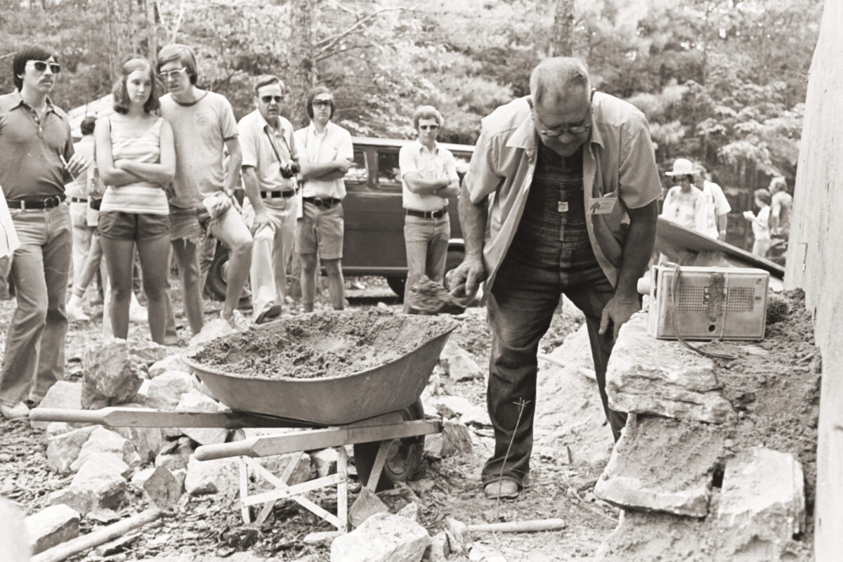 James Worthy, Stone Mason and Harmonica Master